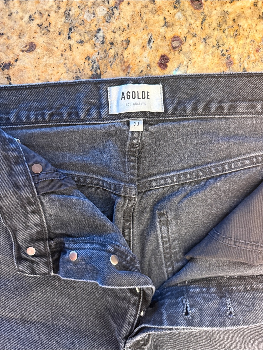 AGOLDE High-Rise-Black Denim Jeans